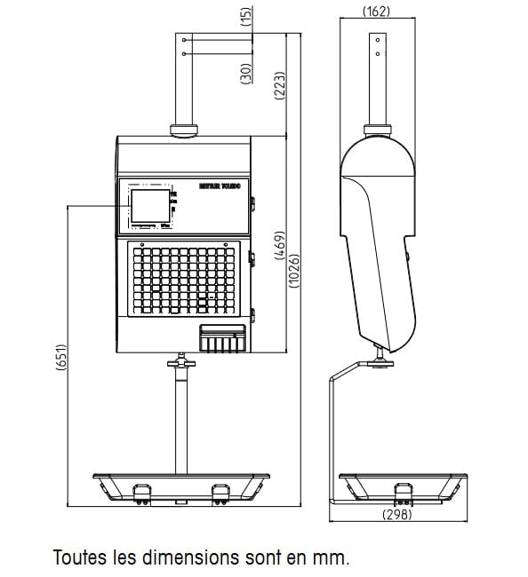 Dimension Balance Suspendue Mettler Toledo bPlus-H2-min